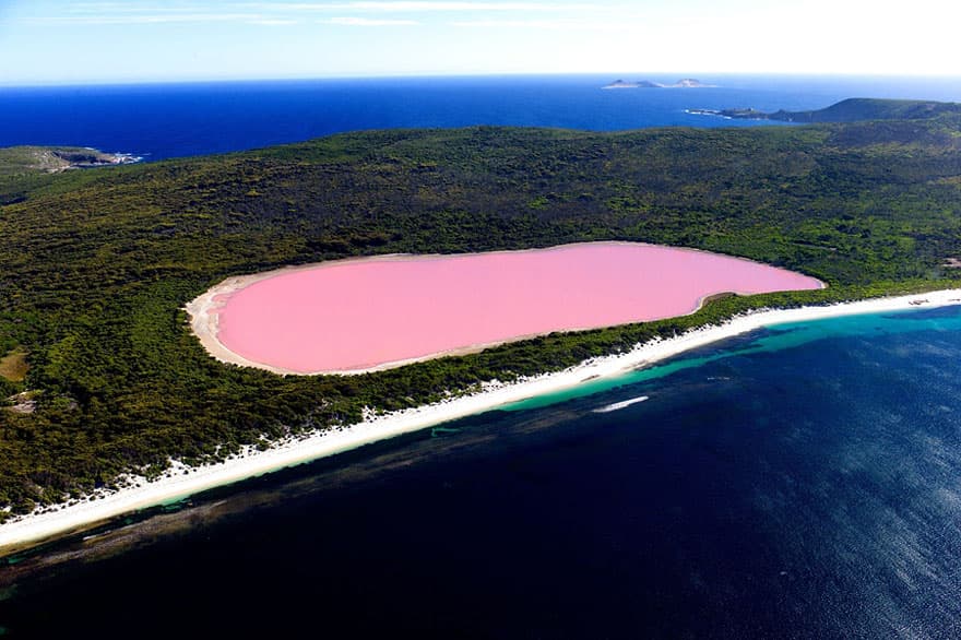 pink lake in Australia