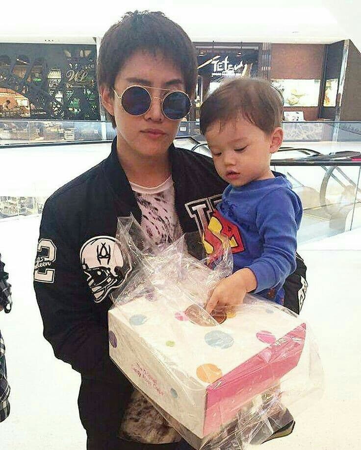 Mike with his son