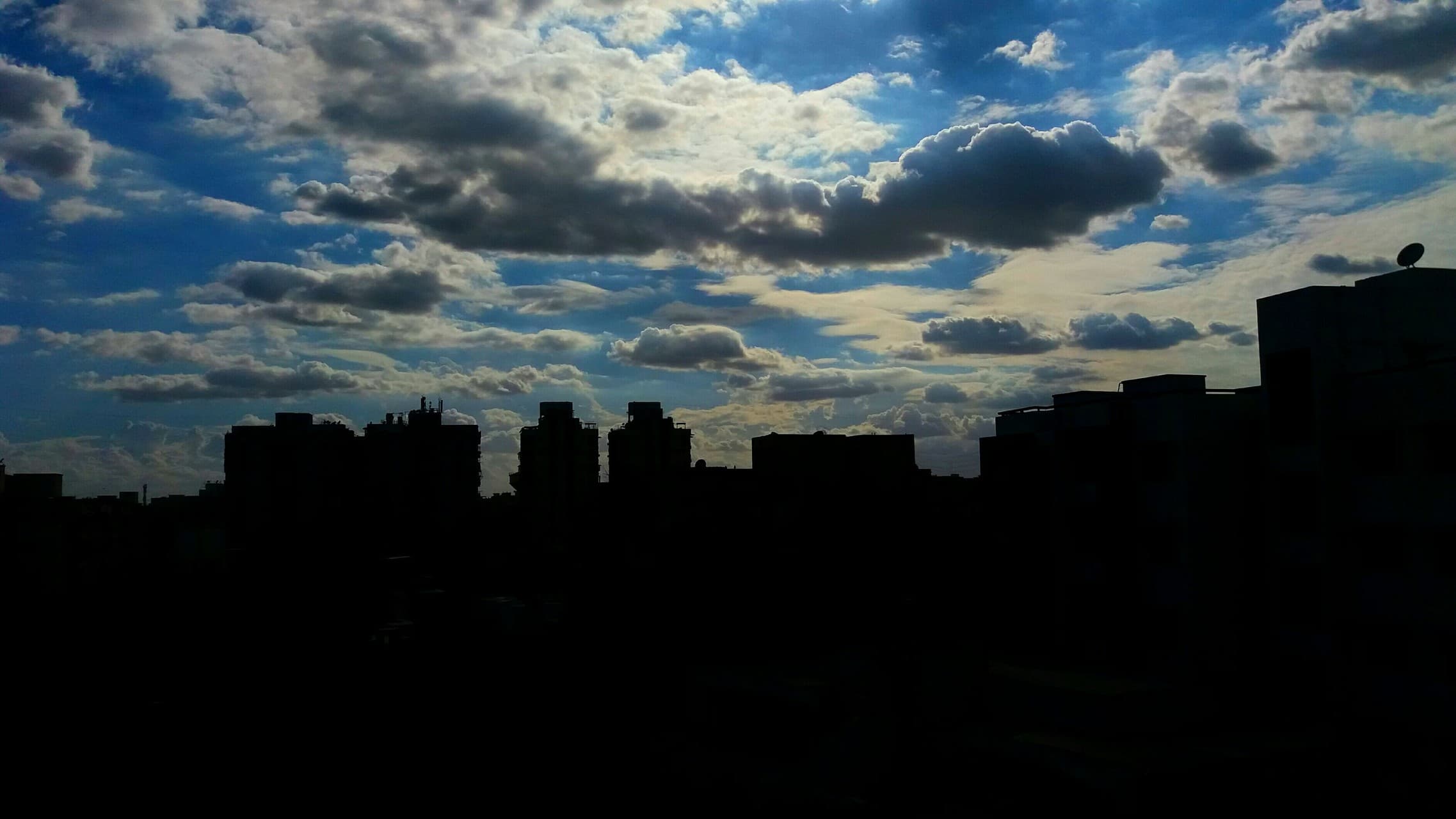 Altocumulus clouds.