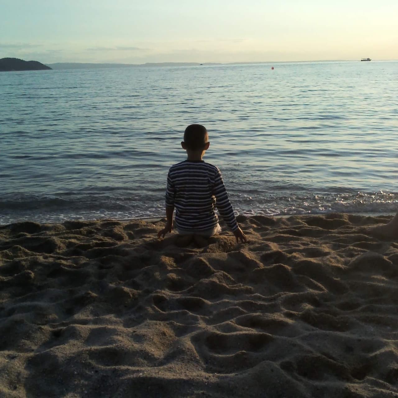 Boy and the see