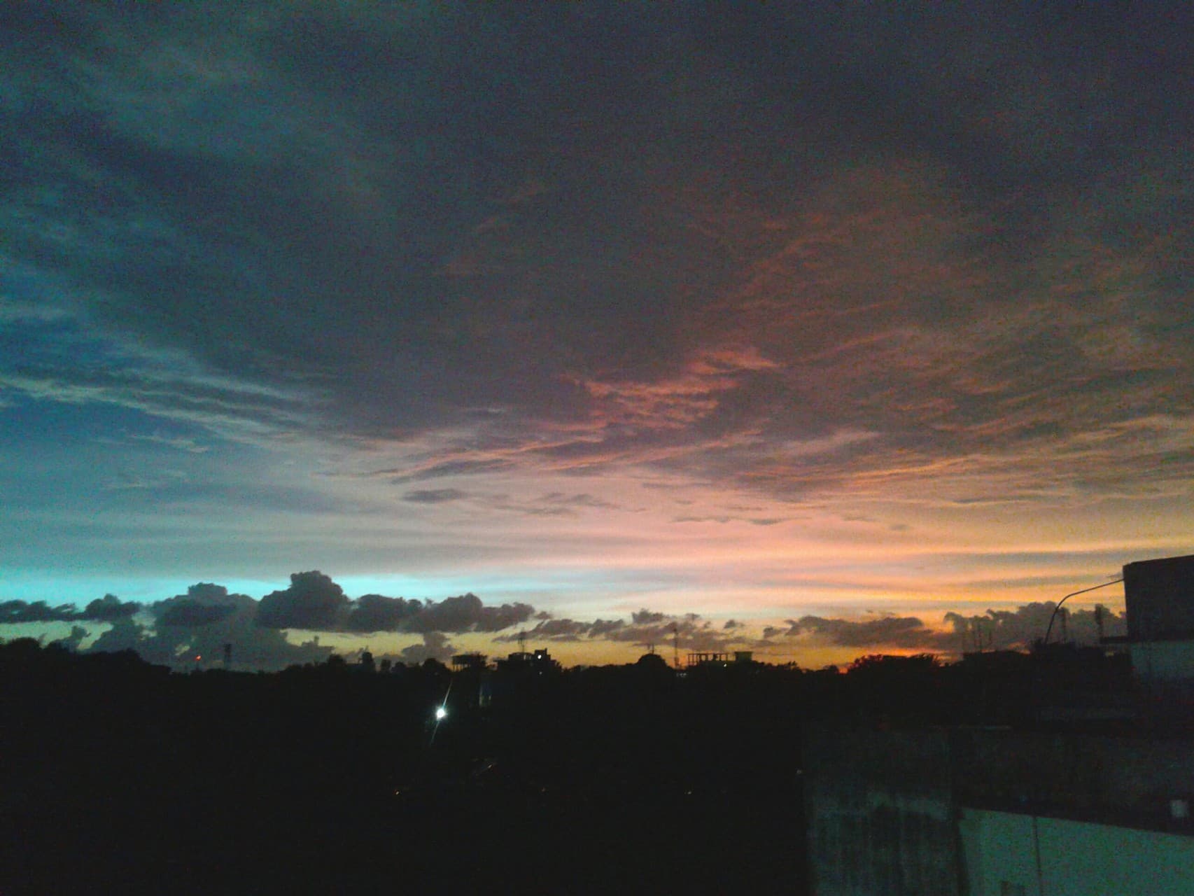 The evening sky