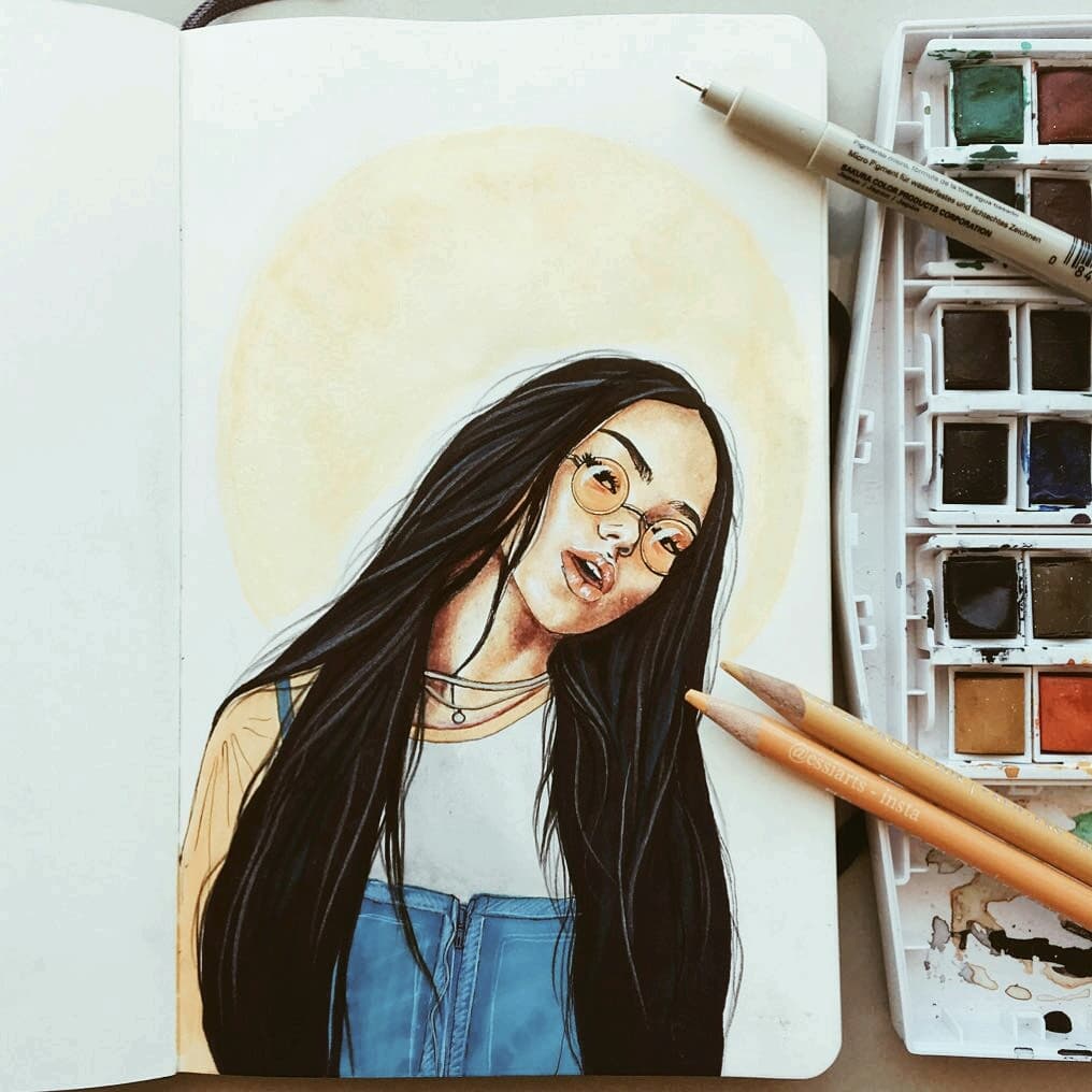Рисунок акварелью