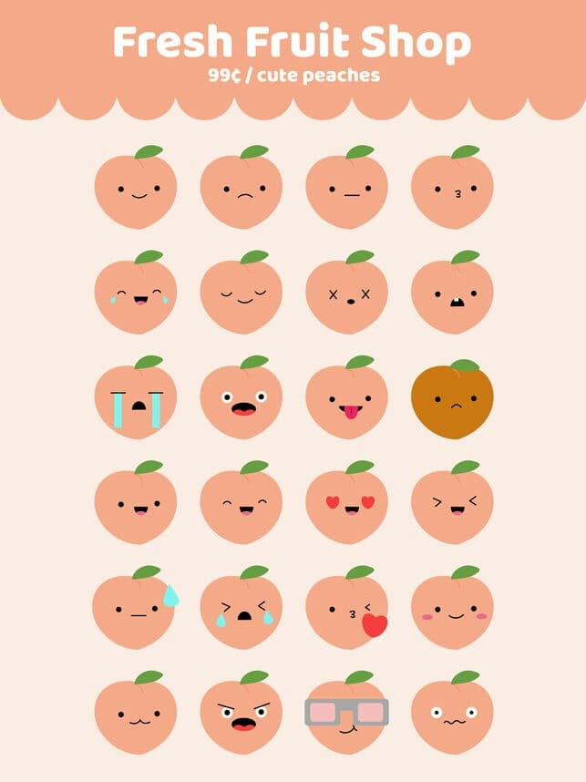 peach smiley