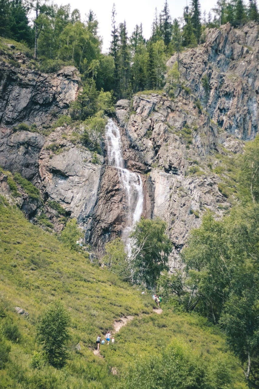 a waterfall