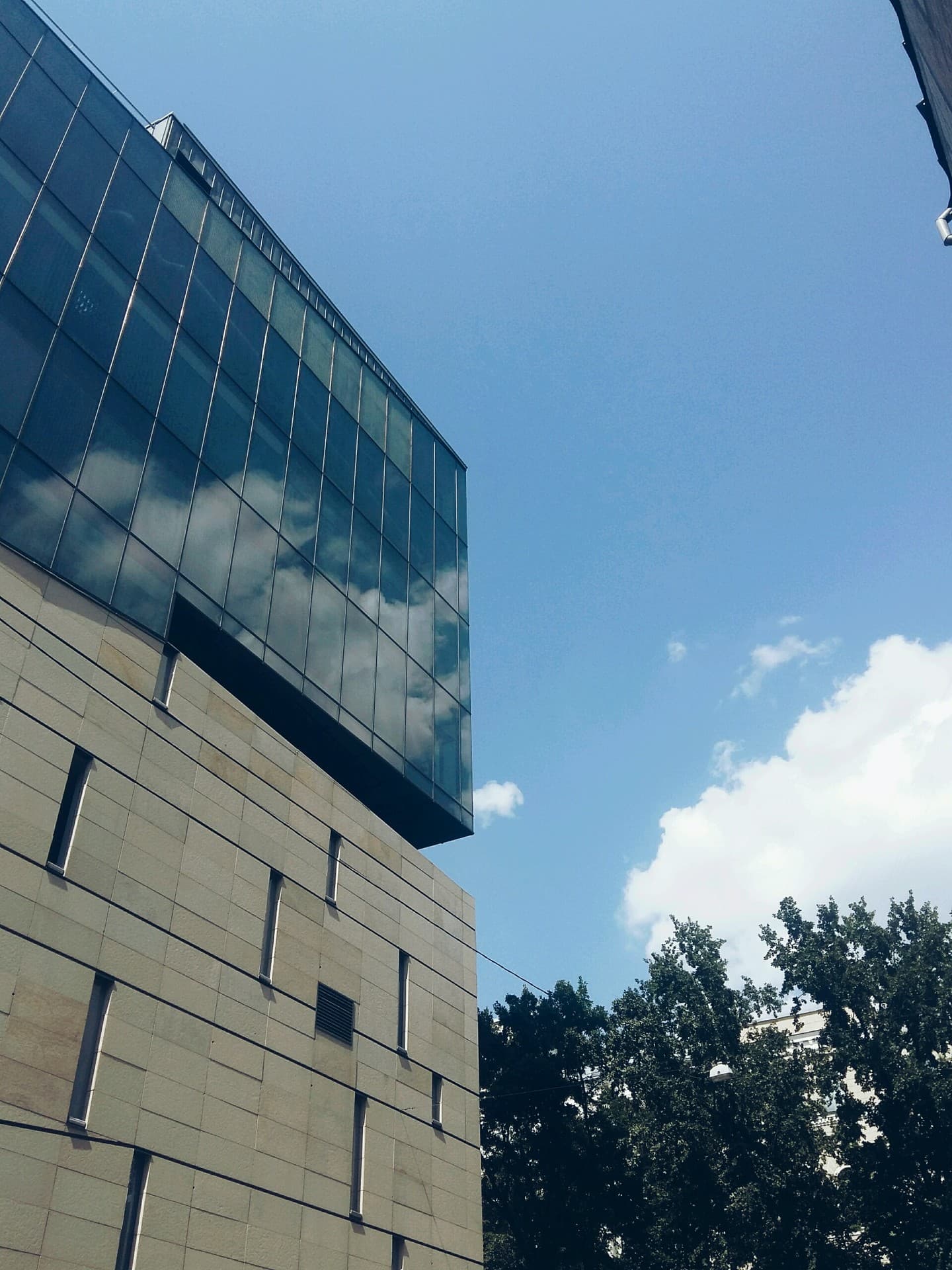 building in sky