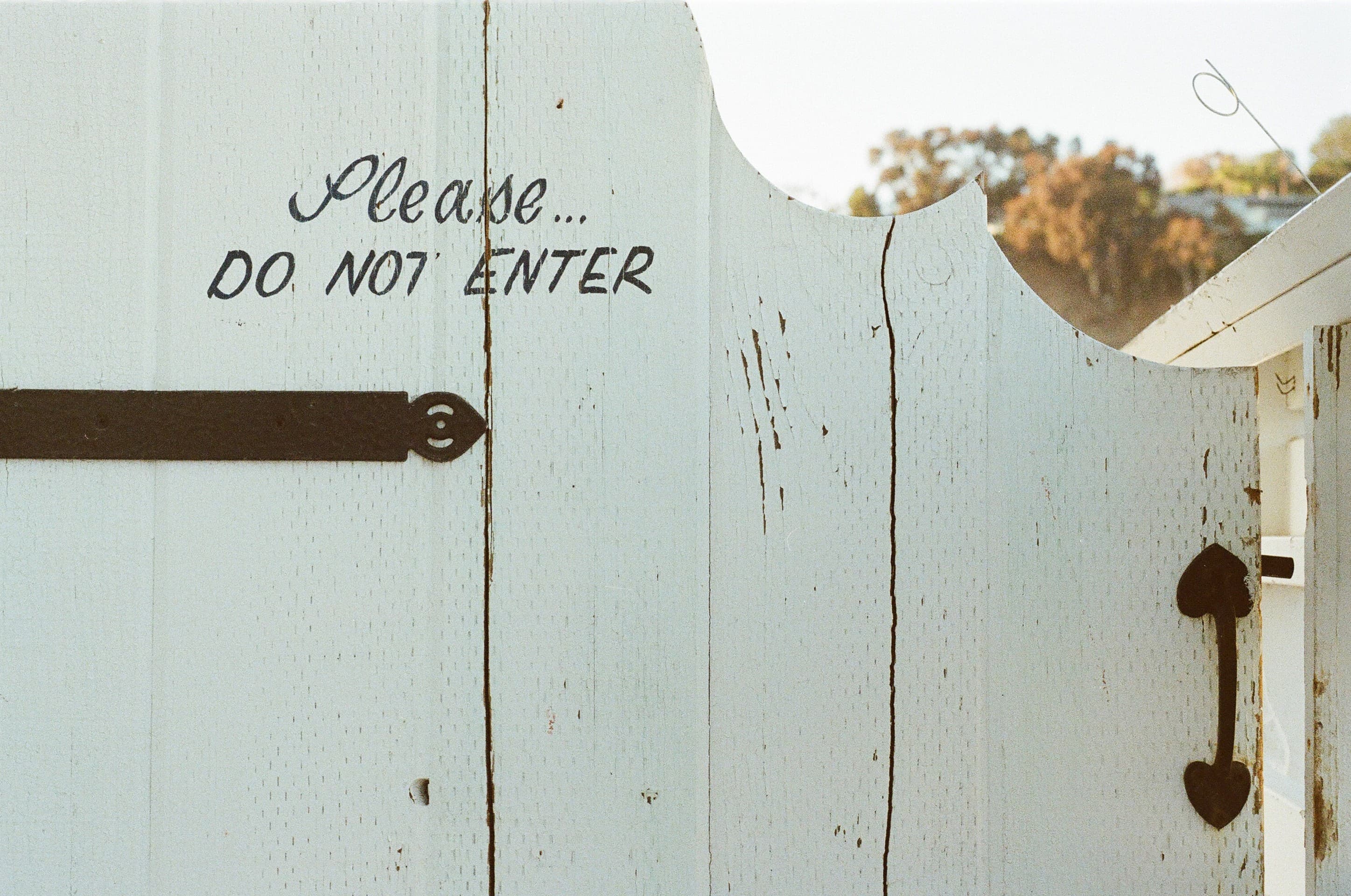Inscription Wooden Door