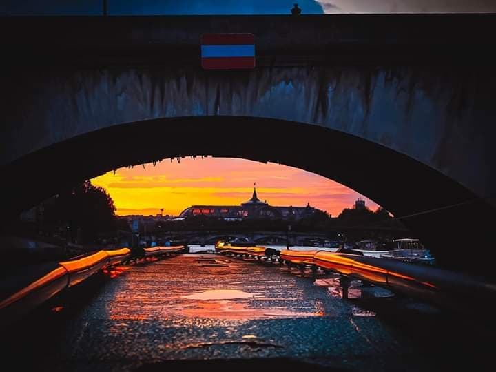 sunset in paris