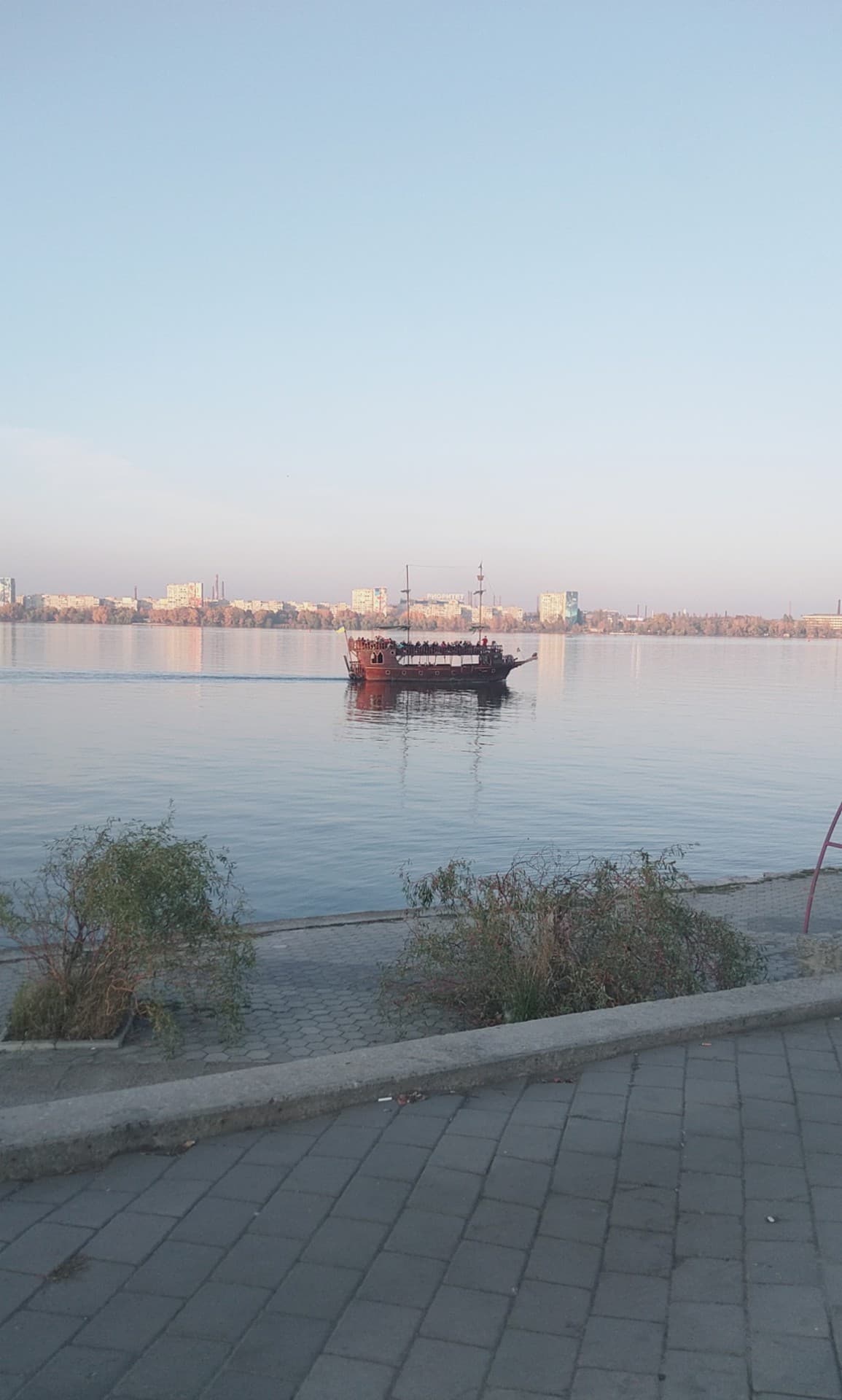 Ship on the Dnieper, Ukraine