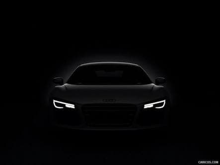 Black car audi r8 black front
