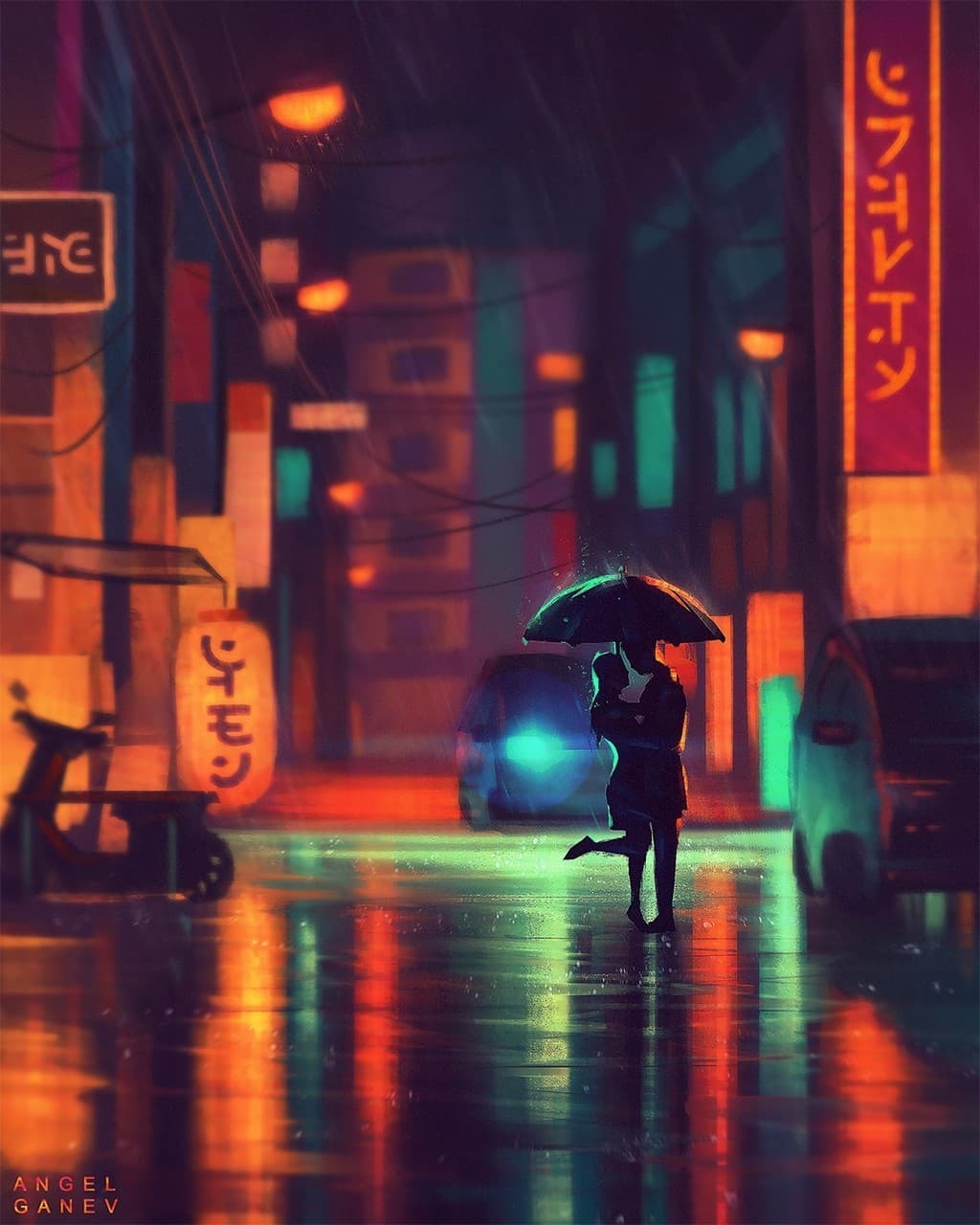 las luces de la noche y el amor by Angel Ganev