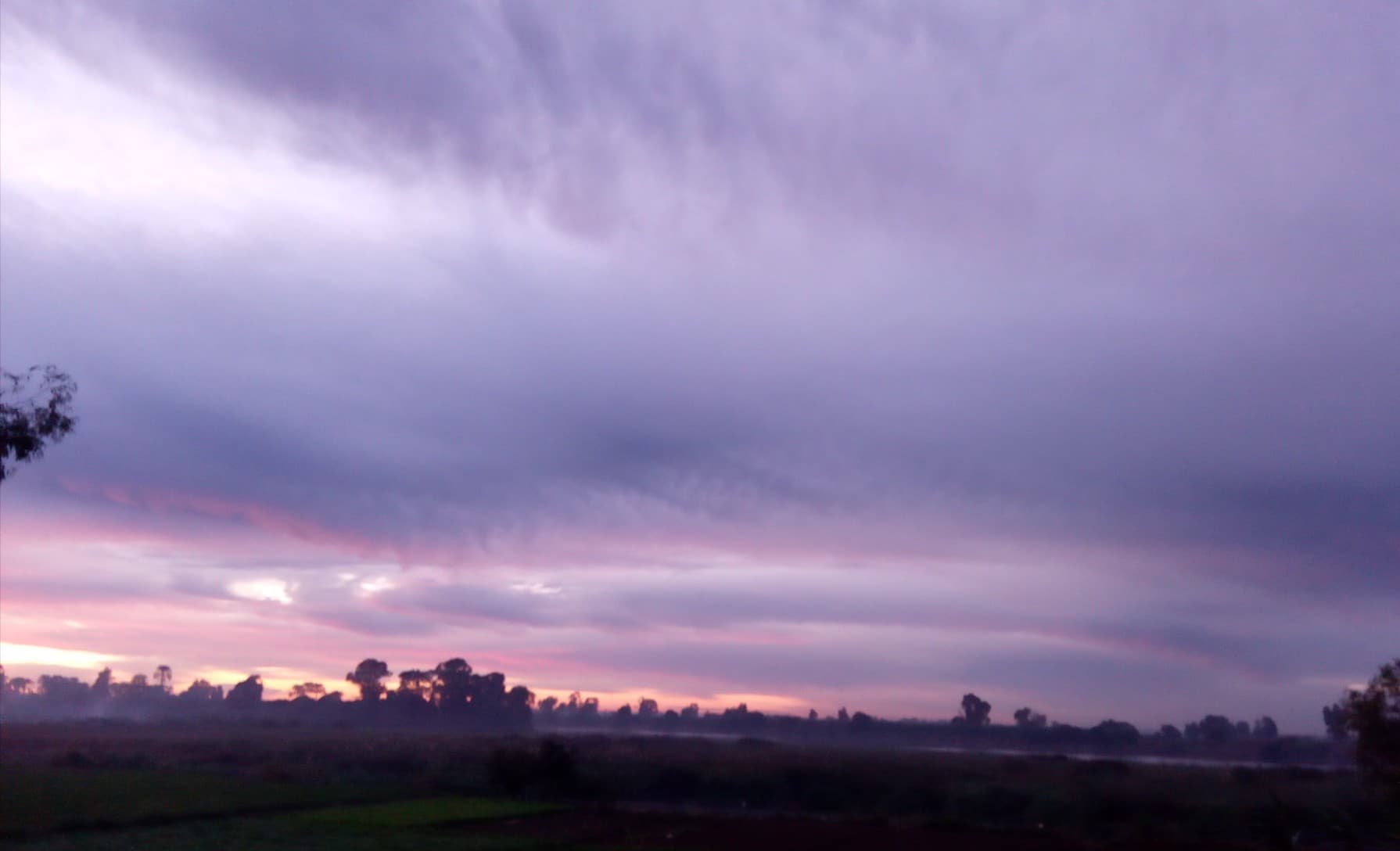 Sunrise in one of the cities of Egypt