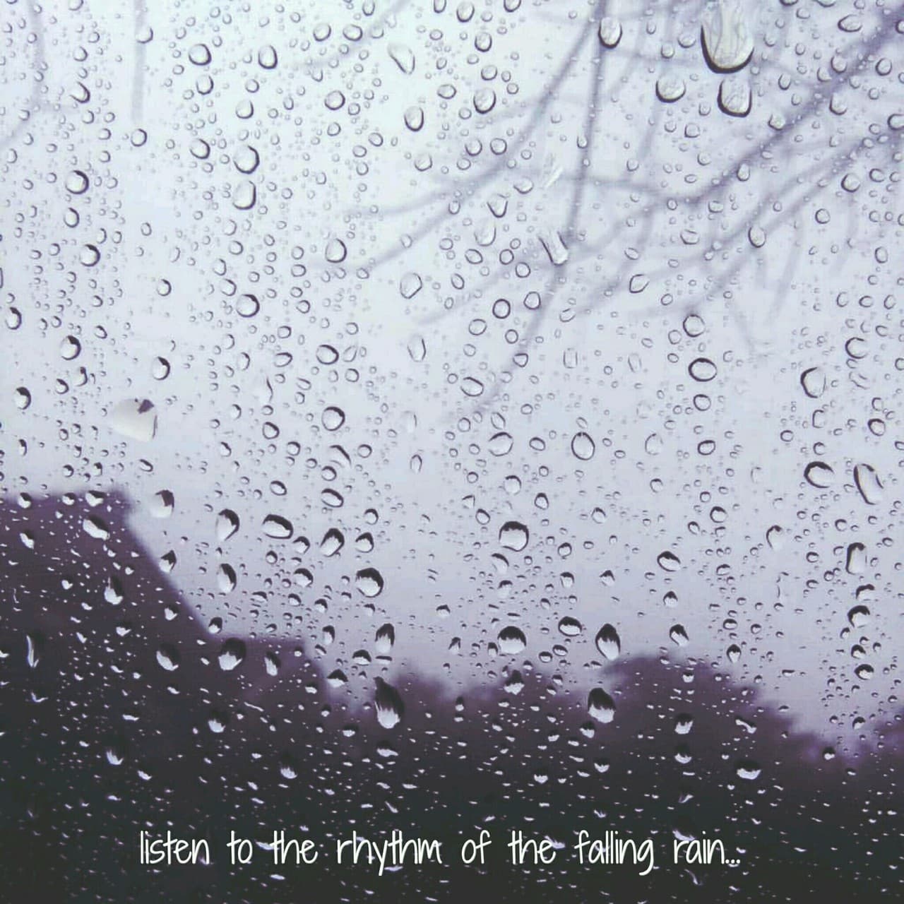 The rhythm of the rain.