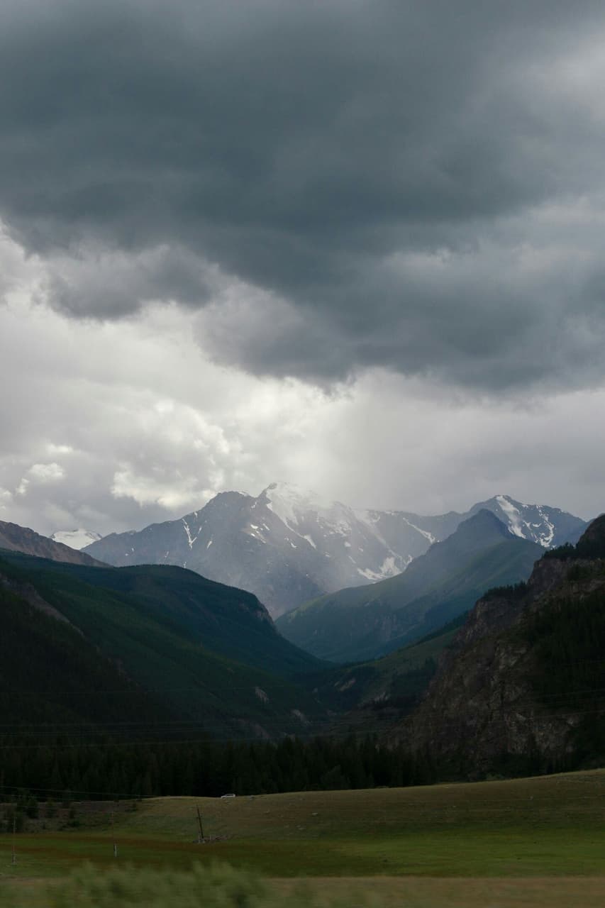 a storm under a glacier