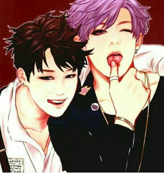 B.T.S.(((((JIMIN AND TEHIYUNG