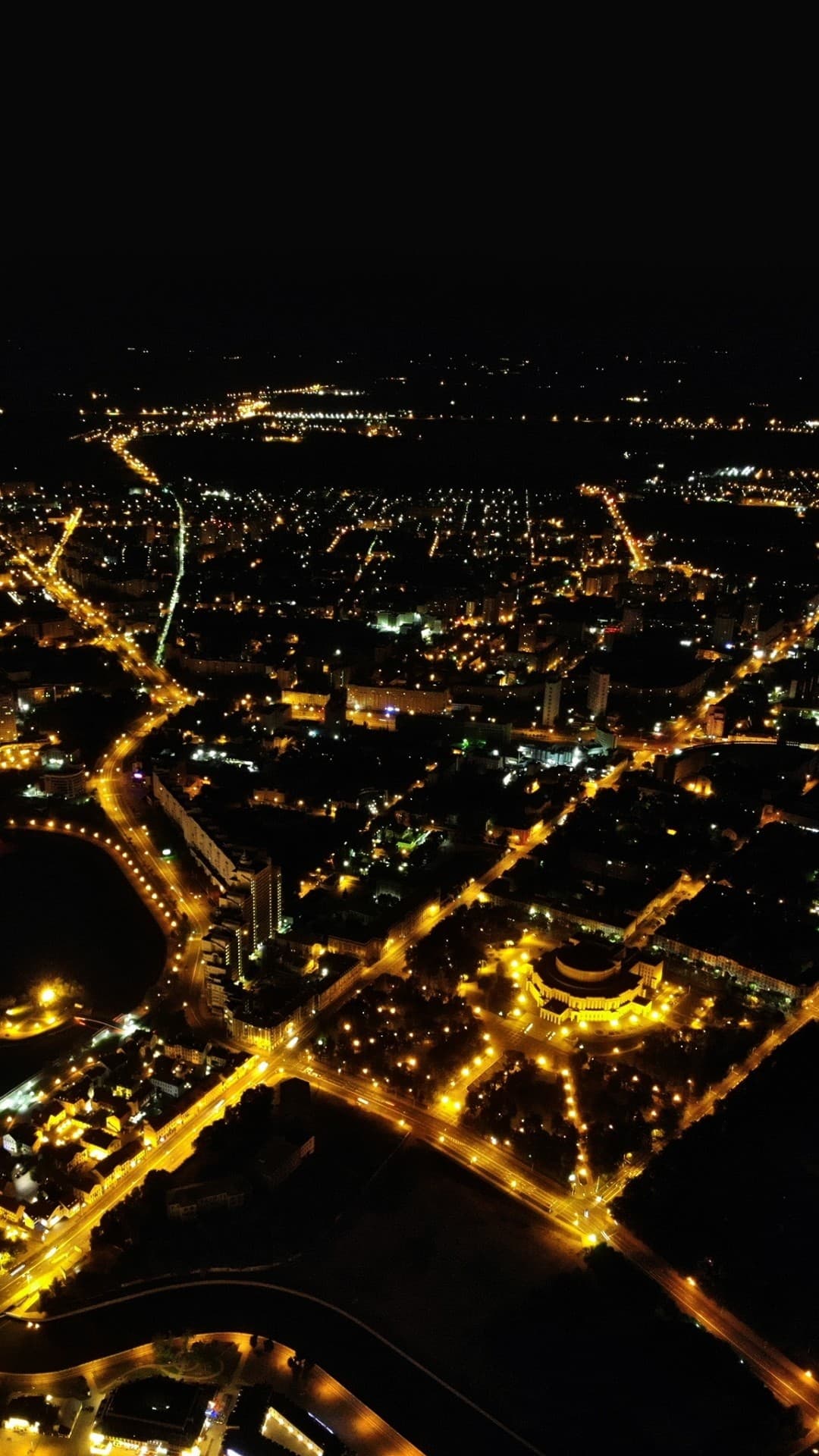 city view from sky