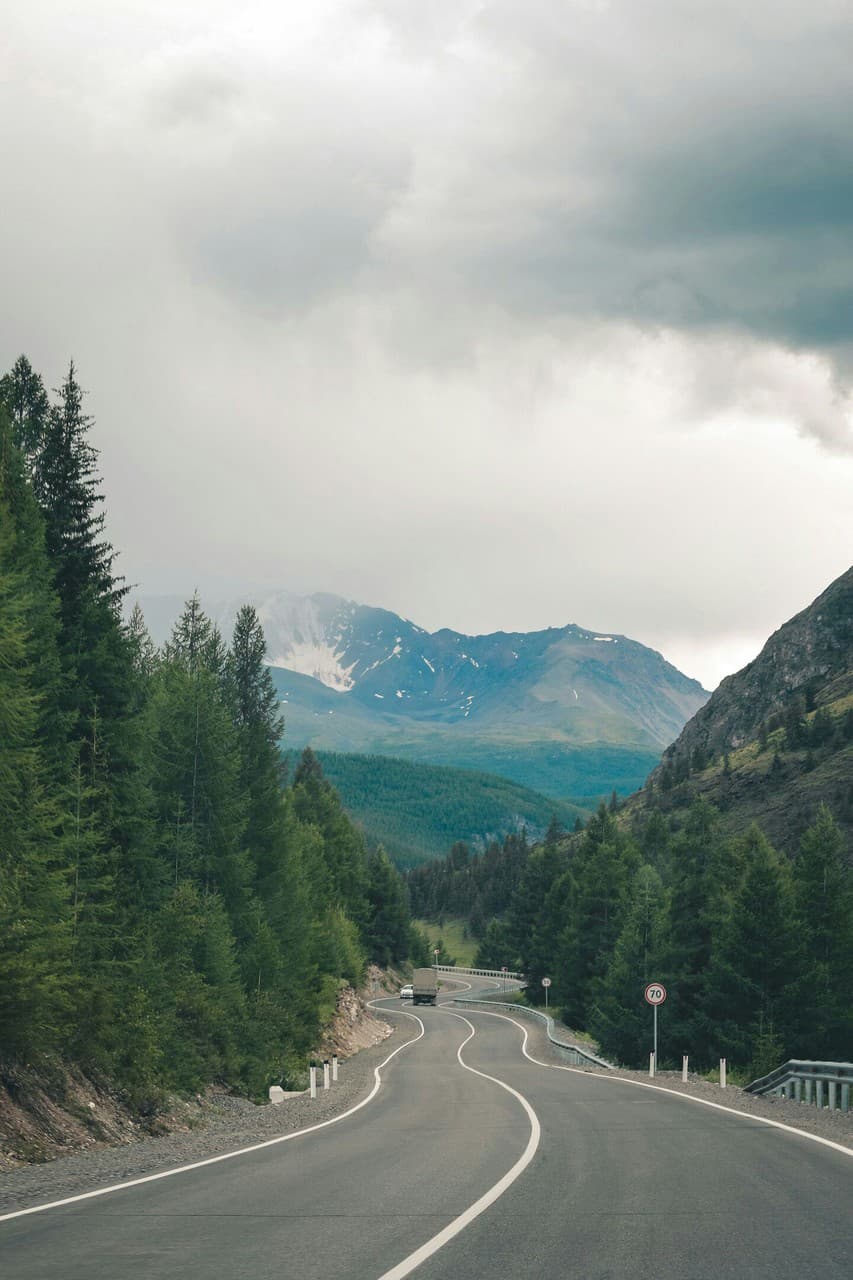 on the road
