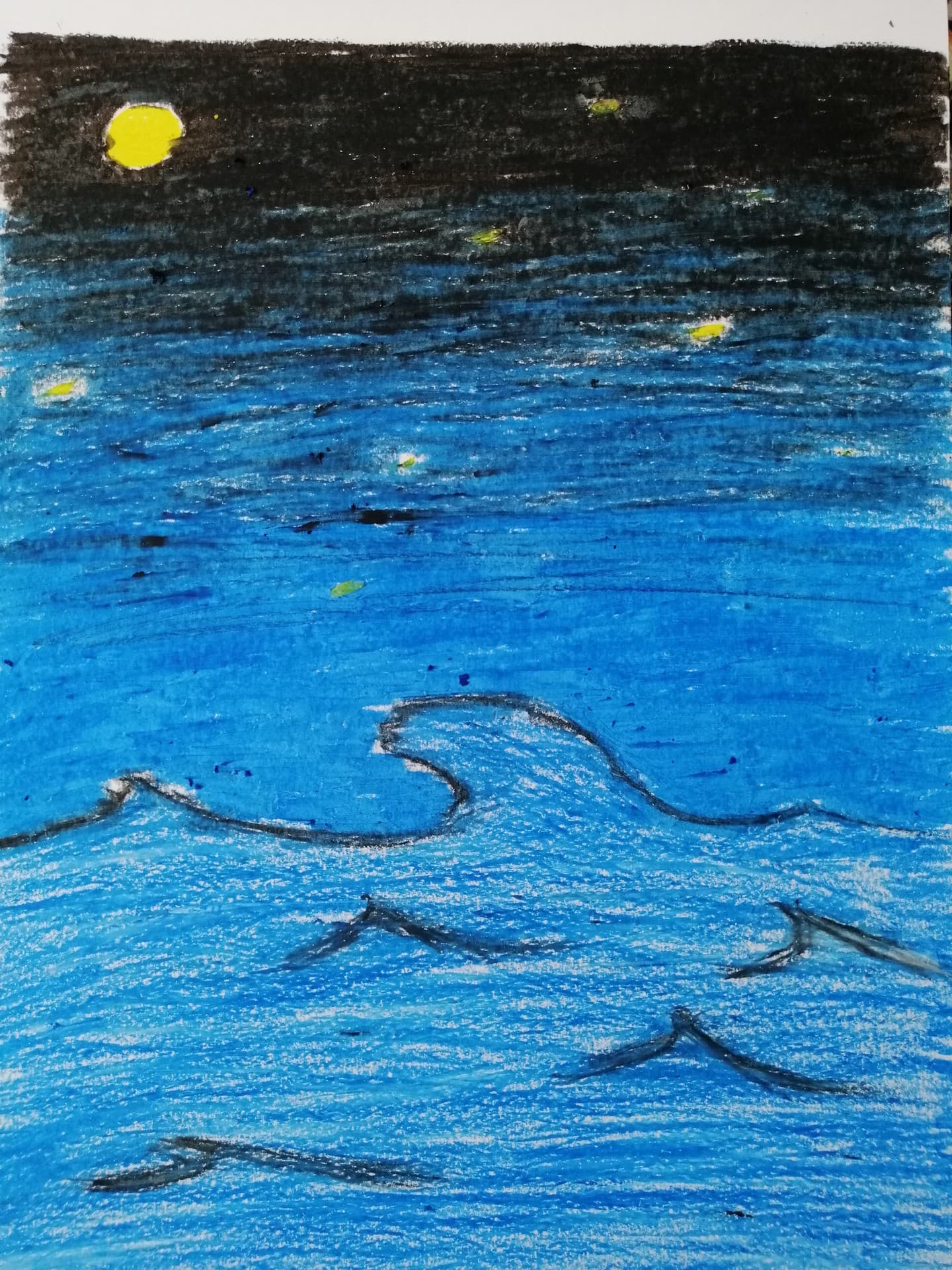 night and sea