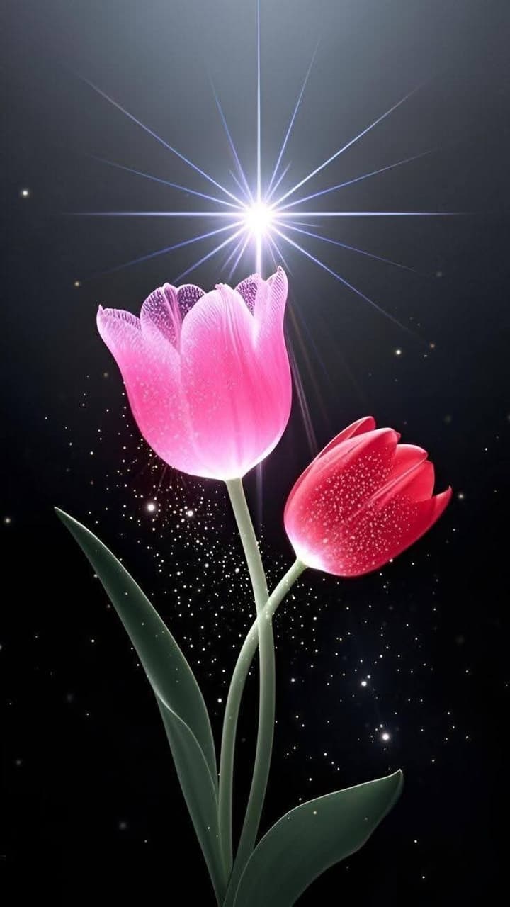 튤립, 자주색 배경화면