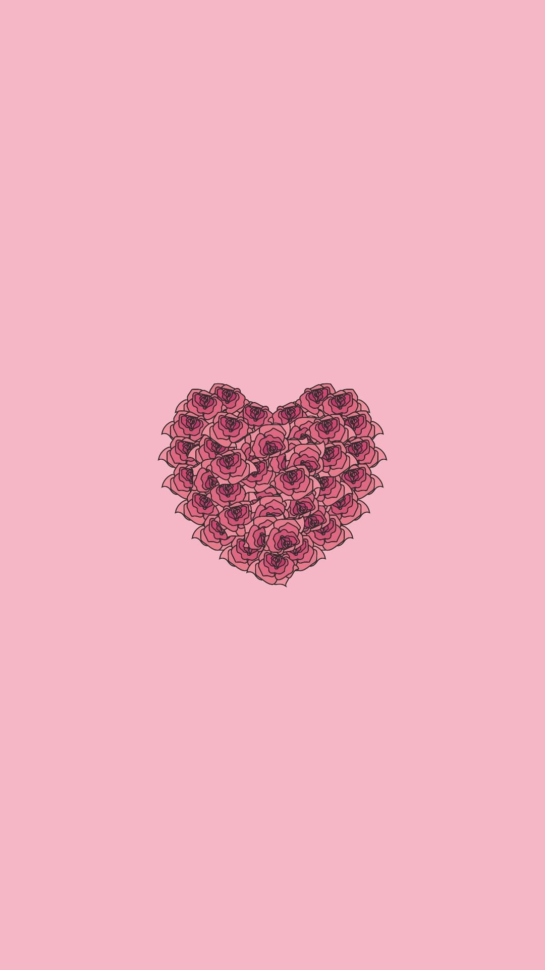 Pink Rose Heart