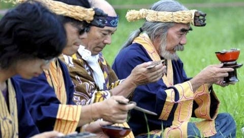 Ainu elders - ritual ceremony