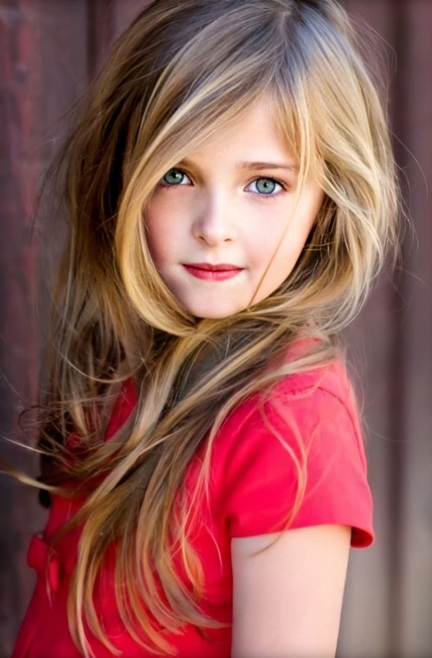 cute girl with beautiful red combination